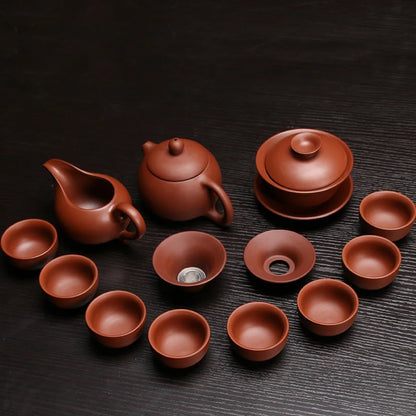 Purple Clay Kung Fu tea Gaiwan Teapot Tea cup Set