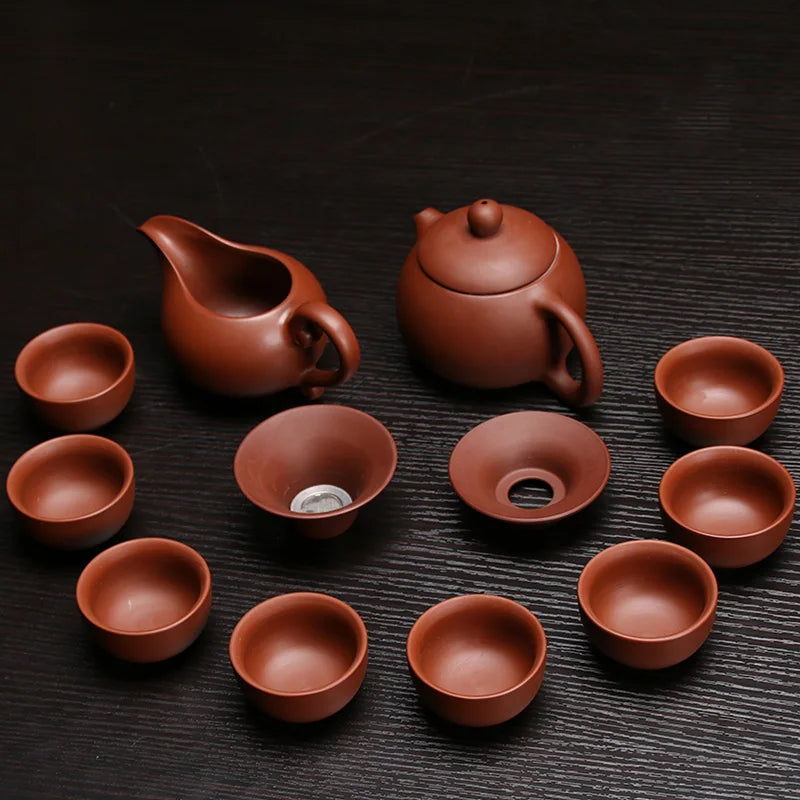 Purple Clay Kung Fu tea Gaiwan Teapot Tea cup Set