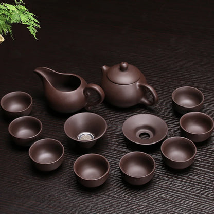 Purple Clay Kung Fu tea Gaiwan Teapot Tea cup Set