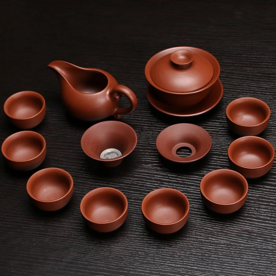 Purple Clay Kung Fu tea Gaiwan Teapot Tea cup Set