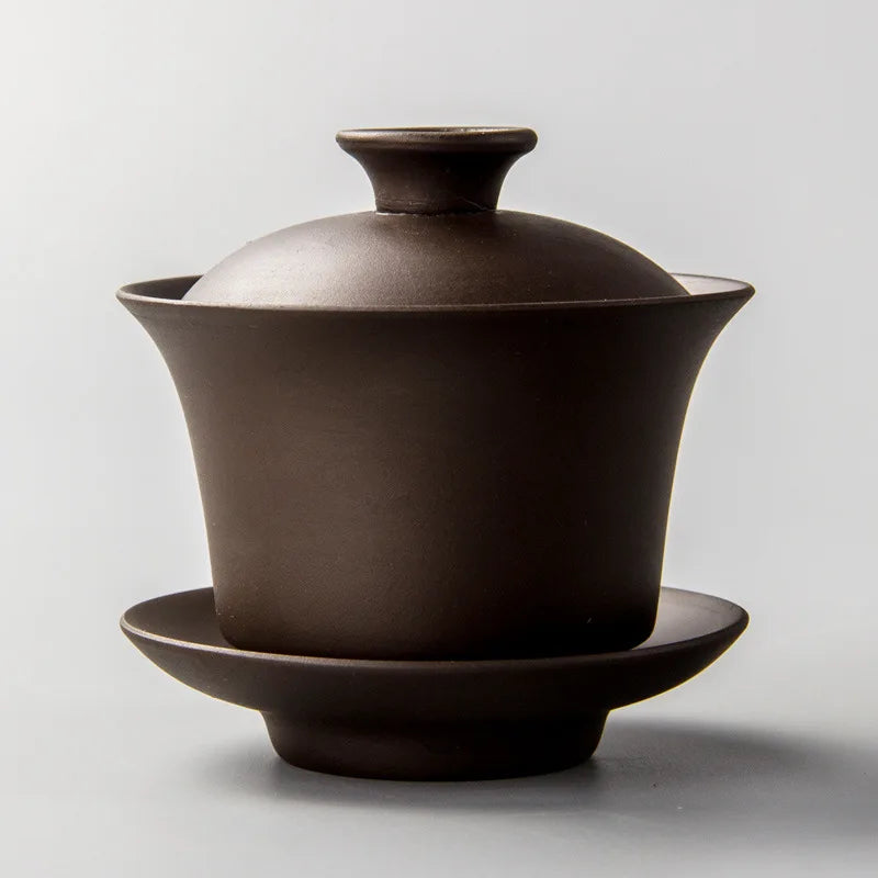 Chinese 120ml Purple Clay Gaiwan