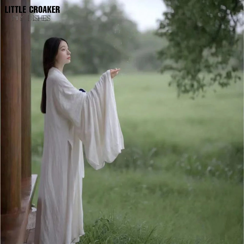 Cotton Linen Hanfu Dress Women