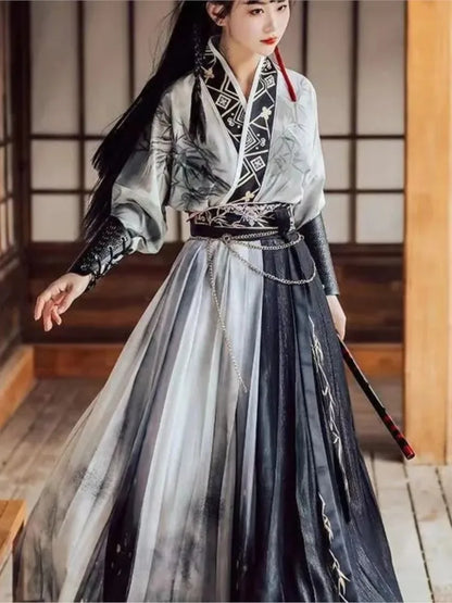 5pcs Song Dynasty Traditional Hanfu Unisex