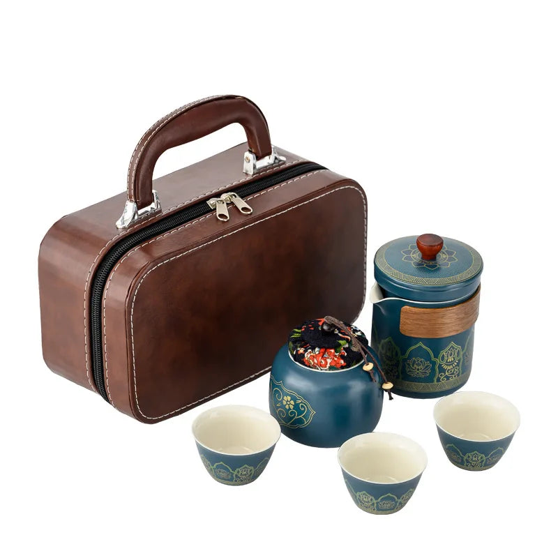 5pcs Travel Portable Kung Fu Tea Set