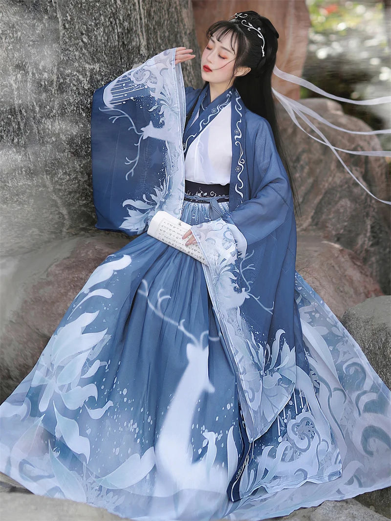 Hanfu 3Pcs Ancient Chinese Women Clothes