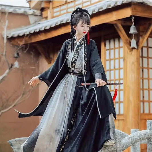 Plus Size 3pcs Sets Hanfu Dress Men&Women