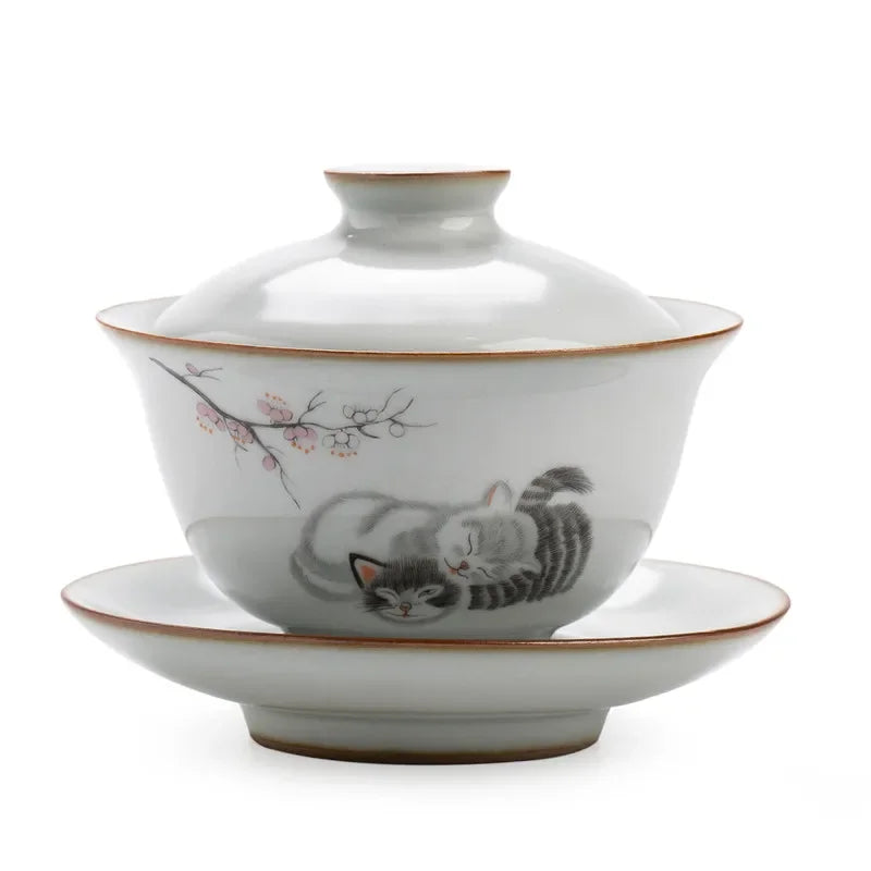 160ml Ru Kiln Ceramic Handmade Gaiwan