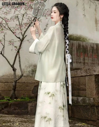 2pcs Summer Chinese Hanfu Dress