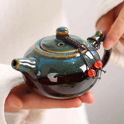 Ceramic Kiln Glaze Travel Tea Set Complete