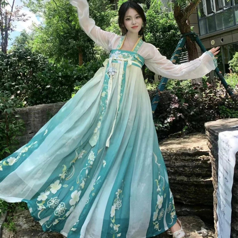 Tang Dynasty Style Elegant Hanfu Dress Set