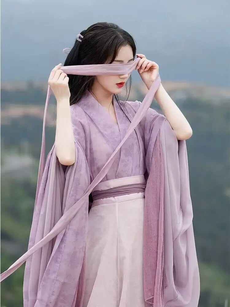 Summer Hanfu Dress Women 3pcs Sets