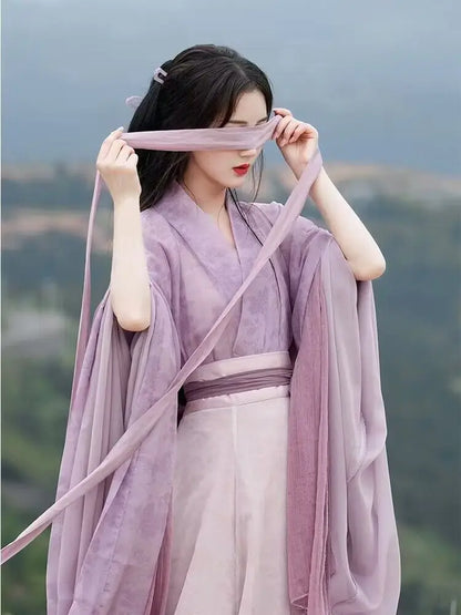 Summer Hanfu Dress Women 3pcs Sets