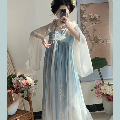 Tang Dynasty Style Hanfu Maxi Dress Set