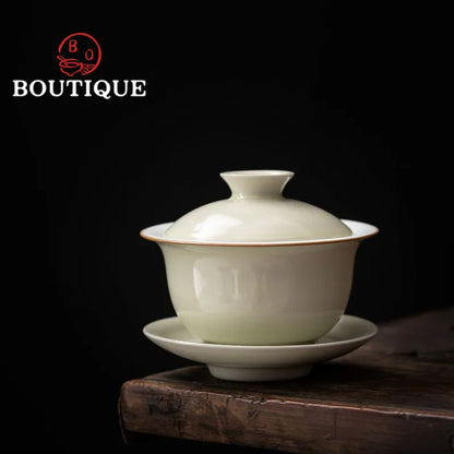 125ml Retro Palnt Ash Ceramic Gaiwan