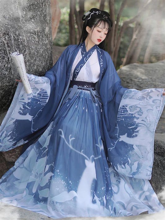 Hanfu 3Pcs Ancient Chinese Women Clothes