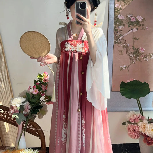 Tang Dynasty Style Hanfu Maxi Dress Set