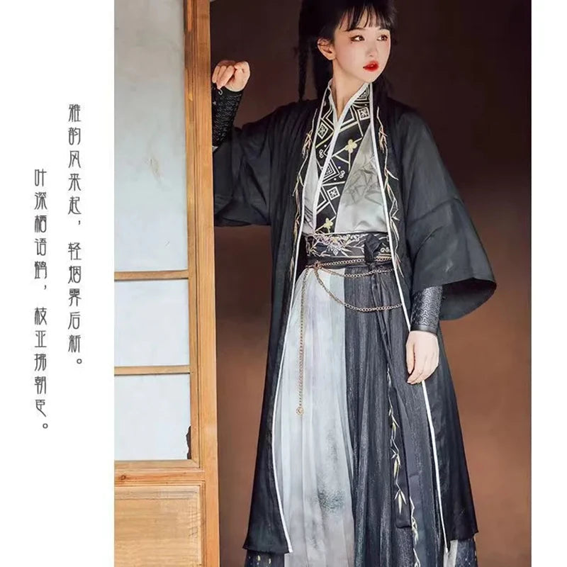 Plus Size 3pcs Sets Hanfu Dress Men&Women