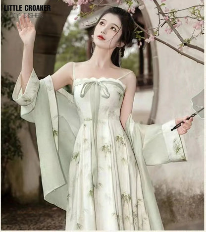 2pcs Summer Chinese Hanfu Dress