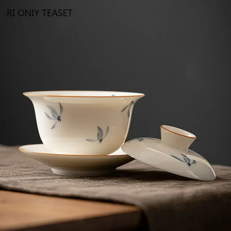 Hand Painted Ceramic Tea Gaiwan