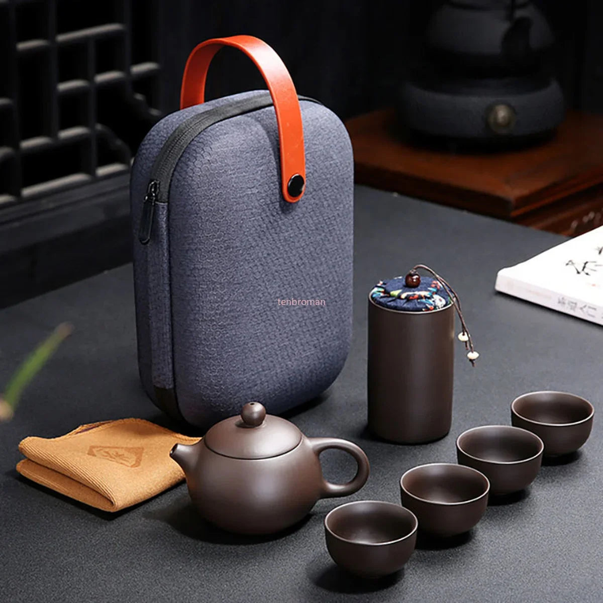 6pcs Portable Chinese Travel Tea Set