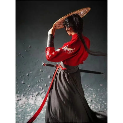 Chinese silk robe ancient knight hanfu men women