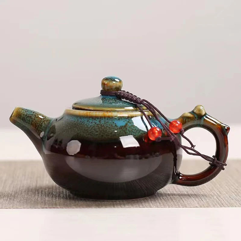 Ceramic Kiln Glaze Travel Tea Set Complete