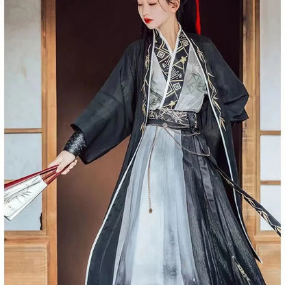 Plus Size 3pcs Sets Hanfu Dress Men&Women