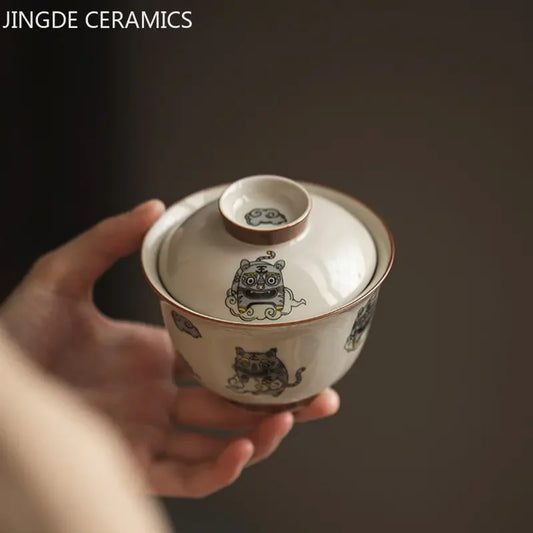 140ml Chinese Style Ceramics Gaiwan Teacup