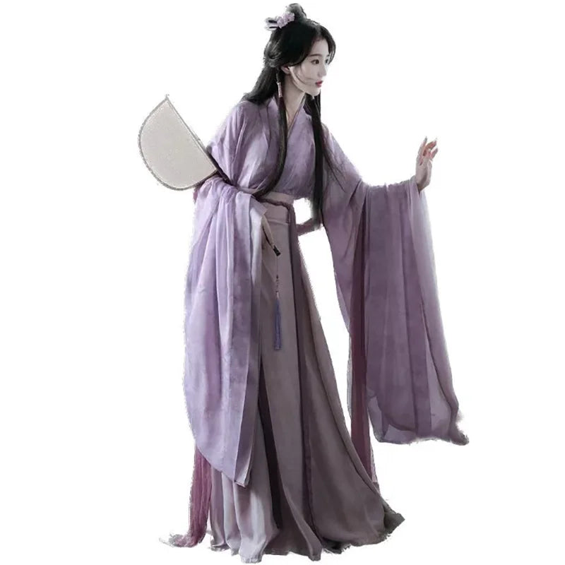 Summer Hanfu Dress Women 3pcs Sets