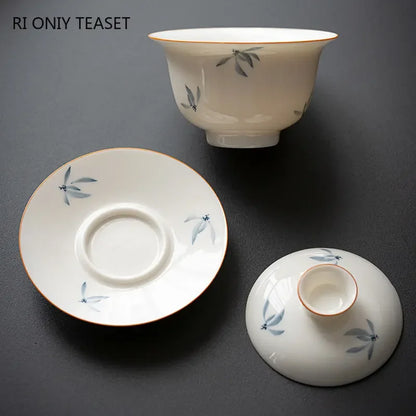 Hand Painted Ceramic Tea Gaiwan